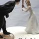 Wedding Cake Topper - Personalized Wedding Couple - Baseball Wedding Cake Topper - Cake Topper - Baseball - Pitching Groom - Home Run Bride