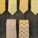 Men's Yellow Tie - Yellow Wedding - Yellow Groomsmen Ties -- Yellow Bow Tie - Yellow Polka Dot Tie - Yellow Tie for Men