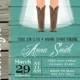 Rustic Bridal Shower hoedown wedding invitation 