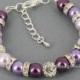Shades of Purple Bracelet, Purple Pearl Bracelet, Bridesmaids Gift, Purple Pearl Jewelry, Pearl Bracelet, Purple Bracelet, Bridesmaids Gifts