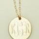Monogram Necklace Gold Filled Mothers Day or Bridesmaids Present, Women, Girls