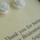 Bridesmaids gifts, small sized rose stud earrings, personalized notecards, free jewelry box.