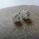 silver plated knot earrings ,wedding jewelry,silver knot earring,silver wire knot earrings