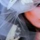 Sex and the city Wedding Headpiece Bridal Veil Hairpiece Origami Bird Fascinator Millinery Headdress White Spring