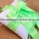Pet Ring Bearer Pillow...Made in your custom wedding colors...shown in white/chartreuse green