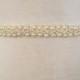 Ivory Sash-Bride Belt-Beaded Pearl Belt-Bridal Sash-Pearl Sash-Beads Belt-Wedding Gown Belt-Pearl Lace Dress-Ivory Pearl Braided Bridal Sash