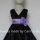 BLACK Flower Girl Dresses Iris Purple (FVN01) Easter Wedding Communion Princess Party. Toddler Baby Infant Kids Teen Sale