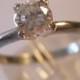 Vintage 1/2ct CZ Solitaire Engagement Ring Sterling Silver Size 7 Jewelry Jewellery FREE SHIPPING