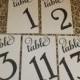 Table Numbers, Wedding Table Seating Numbers 1-20, Flat Numbers, Reception Tables, Mesa