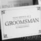Groomsman Service is Requested Card, Best Man, Usher, Ring Bearer- Simple Wedding Cards for Guys to Ask Groomsmen, Bridal Party (Set of 5)