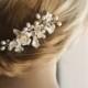 Bridal hair comb.Wedding hair comb. Pearl hair comb. Bridal hair accessories, Ivory color bridal comb. Bridal hair piece.  Wedding headpiece