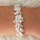 Wedding Jewelry Rhinestone, Freshwater Pearl and Swarovski Crystal Bridal Bracelet