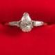 Beautiful 1/2 Carat F VS2 Pear Shaped Diamond Engagement Ring