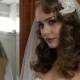 Silk Wedding veil and Art Deco Headpiece. Silver Screen Goddess, 1930s Veil, Juliet cap veil, 1940s Headpiece,1950s Headpiece