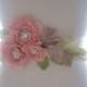 Woodland Rustic Pink Flower Rhinestone Bridal Wedding Belt Sash - New