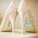 BLUE "I Do" Wedding Shoe Rhinestone Applique - New
