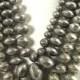One Vintage Old Pawn Silver Bead Native American Necklace # 3 1940s-1960s