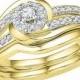 1/4 CT. T.W. Round Diamond Prong Set Bridal Ring in 10K Yellow Gold (I2-HI)