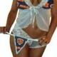NFL Lingerie Chicago Bears Sexy White Cami Top and Lace Booty Shorts Set Plus FREE Matching G-String Thong Panty