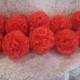 Set of 13 Coral Silk Rose Pomanders......