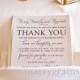 Wedding Reception Thank You Card to Your Guests - To Our Friends and Family... Reception, Seating Thank You Note Card (Set of 150) SS01