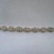 Thin Narrow Diamond Wedding Sash Belt - Fatima Rhinestone Sash - .75" wide platinum diamonds metal backing - Style SA611