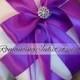Romantic Satin Elite Ring Bearer Pillow...You Choose the Colors...Buy One Get One Half Off...shown in ivory/royal purple