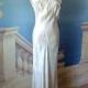 Vintage 1930s Deco White Satin Lingerie Slip Dress Pippa Middleton Bridesmaid Style Size S