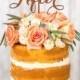 Wedding Cake Topper - Happily Ever After - Mahogany