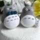 Custom Wedding Cake Topper - Cute Totoro Couple