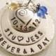 Bridal Flower Bouquet Charm - 3 Discs - Hand Stamped Layered Discs with Special Message or Quote - Date of Wedding -  Bride and Groom Names