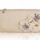 PROMOTIONAL SALE -  Ivory  lace clutch,bridesmaid gift ,wedding gift ,make up bag,zipper pouch,cosmetic bag