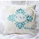 Personalised Ring Bearer Pillow ,wedding ring pillow, wedding pillow ,  embroidery wedding pillow (R62)
