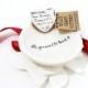 All You Need Is Love Ring Holder Dish Porcelain Black and White Made To Order