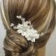 Pearl Flower Bridal Comb, Grace Hair Comb,  Bridal hair comb, Wedding hair accessories, Bridal Headpieces, Rhinestone hair comb bridal