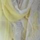 Yellow Lace Scarf  Floral Scarf Shawl Scarf -  Cowl - bridesmaid gifts best selling item scarf Women's Fashion Accessories