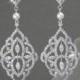 Crystal Bridal earrings, Chandelier Pearl Wedding jewelry Swarovski Crystal Wedding earrings Bridal jewelry, Mackenzie Earrings