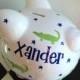 Preppy Gator Personalized Piggy Bank Hand Painted Size Large