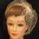 Bridal veil.Birdcage veil,top comb.Blusher veil,9 inch French/Russian Net Veil. Bridal birdcage veil,Top comb birdcage Veil,Hair accessory,