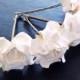 Hello White Rose, Bridal Hair Accessory, Wedding Accessories, Bridesmaid Hair Flower, White Hair Flower, Bobby Pin Set of 4