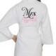 Personalized Mrs. Darling Bridal Robe for the wedding, honeymoon or lounging