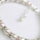 CHOOSE YOUR COLOR - Swarovski White Pearl Bracelet, Bridesmaid Bracelet, Bridesmaid Jewelry