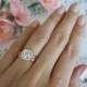 1.25 Carat Halo Wedding Set -  Vintage Inspired Bridal Rings