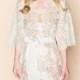 Ready to ship - Swan Queen lace kimono bridal robe in ivory - style 100