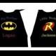 Super Hero Batman & Robin Capes, Big Brother, Little Brother Set  Embroidered Personalized