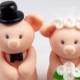 Custom Wedding Cake Topper, Pigs Couple, Chineze Zodiac Sign, Personalized Figurines, Made To Order