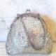 Vintage Purse Clutch Pouch Silver Mesh Whiting Davis Evening Bag Summer Fashion Classic Gift for Her Bridal Wedding