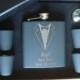 7 Personalized Tuxedo Black Flask Gift Sets  -  Great gifts for Best Man, Groomsmen, Father of the Groom, Father of the Bride