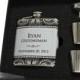 2, Gifts for Groomsmen,Personalized Art Deco Flask Gift Sets
