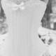 White Wedding Lingerie- Romantic Corset , Steampunk, Victorian, Brocade Bodice